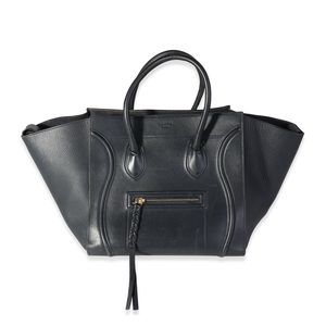 Celine Navy Supple Calfskin Medium Phantom Luggage Tote